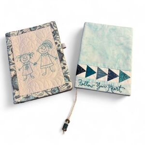 Handmade Quilted Notebook Covers Embroidered Fabric Journal Sleeves‎ Sisterhood